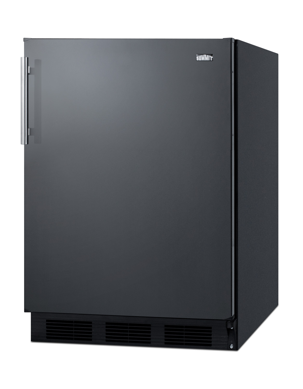ADA compliant built-in undercounter refrigerator-freezer for residential use, cycle defrost with deluxe interior and black exterior finish